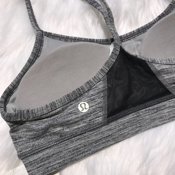 NWT LULULEMON FLOW Y BRA IV GREY space dye top - Picture 6 of 7